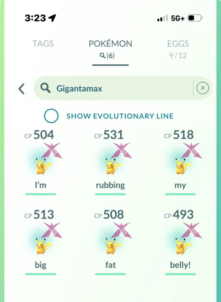 Caught 6 GMAX pikas!