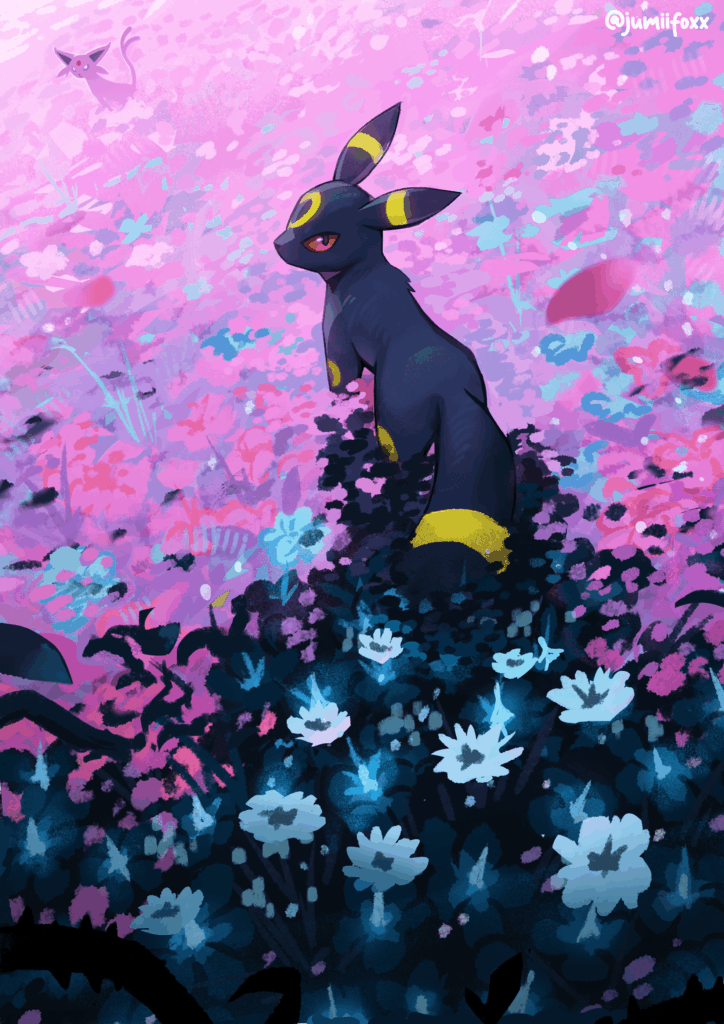 my Umbreon & Espeon fanart! 🖤🩷