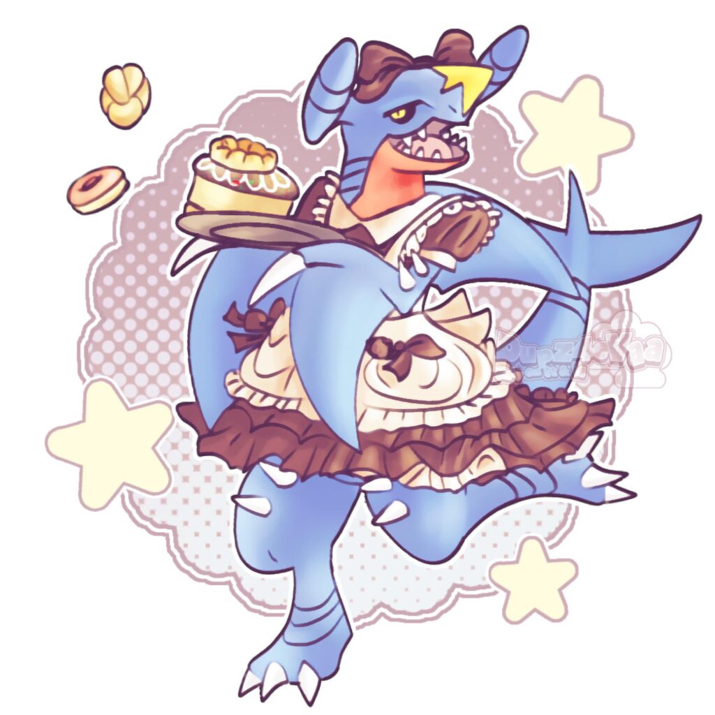 Garchomp at your service!! 🦈☕