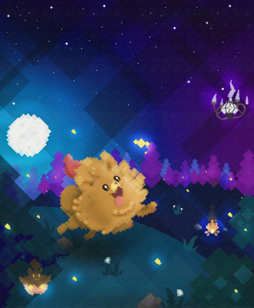 [OC] Pixel/Geometric Art of the Cute Pombon