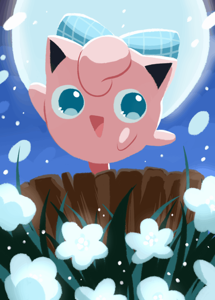 Jigglypuff in the Moonlight [OC]