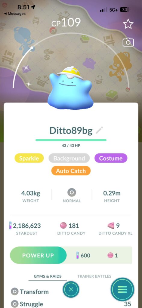 Shiny Background Ditto