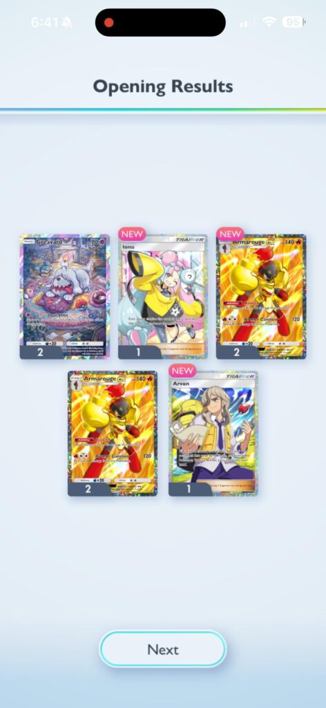 I pulled my first god pack on the Pokemon TCG game!