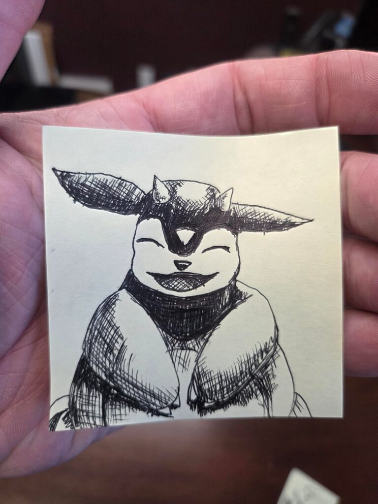 Work sticky note doodles