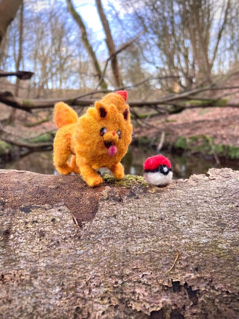 I needle felted pombon!🔥