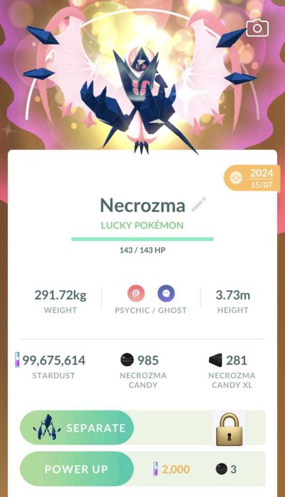 Suggested QOL update: A lock option to Separate fusion mechanics to avoid accidental Necrozma separation