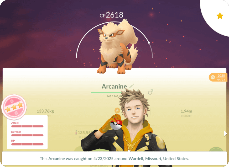 My only 4* pokemon after 2 years