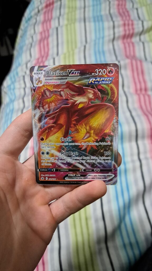 I was thinking of getting a tattoo of this Blaziken card I have, but need help deciding where it would look good.