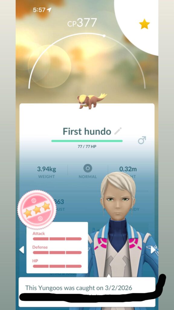 First ever Hundo