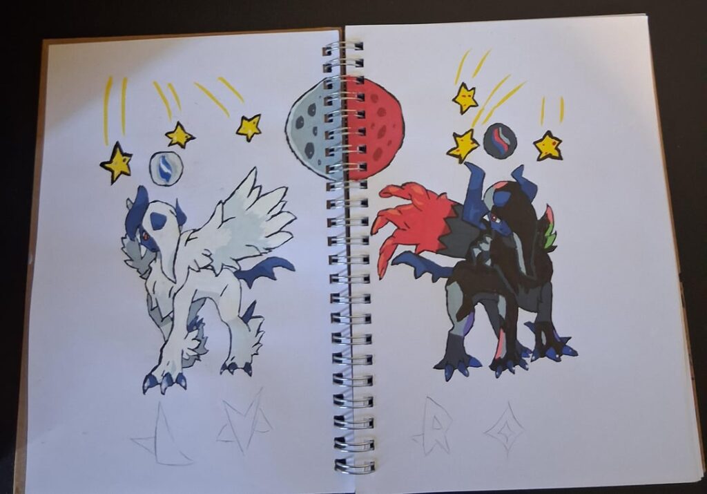 [OC] Absol and Absol on the moonlight