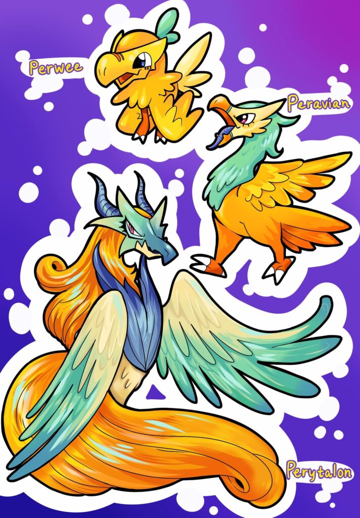 D&D monster based pokemon-Peryton as the starting route birds