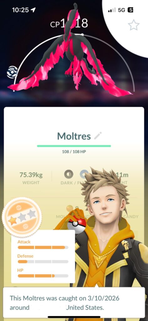 Caught zero legendaries this weekend but…