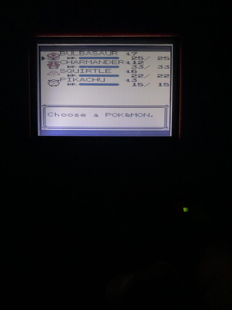 Starting Pokémon blue journey with crazy team after trading back and forth with Pokémon gold the starters