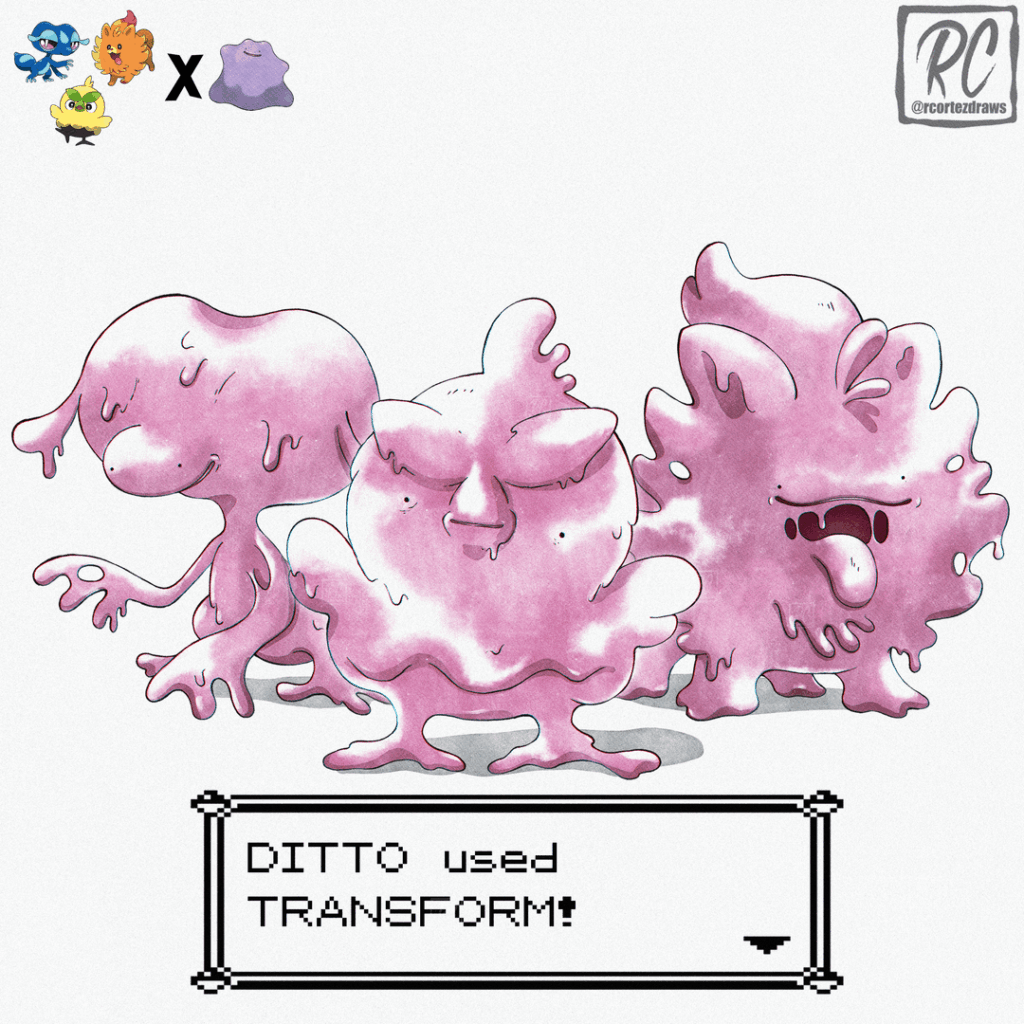 Ditto as Gen 10 starters + BONUS forms I made previously [OC]