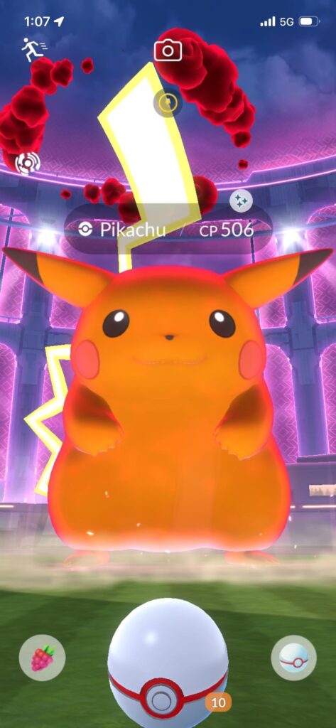 I was working at 1 am and bored and joined a friends remote raid and when it was finished I made a sarcastic joke about getting the shiny and put my hand on the screen and revealed this…My first Gmax shiny btw I’m so happy :)