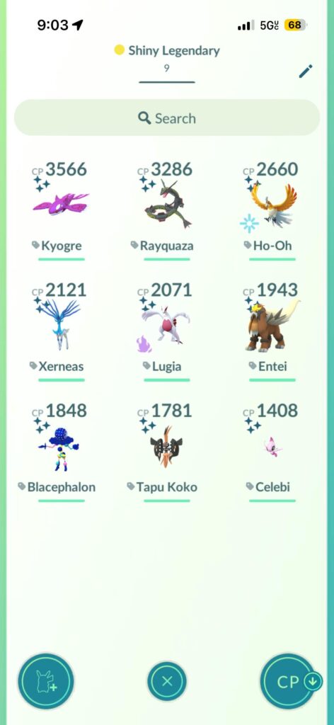 Shiny legendary check!