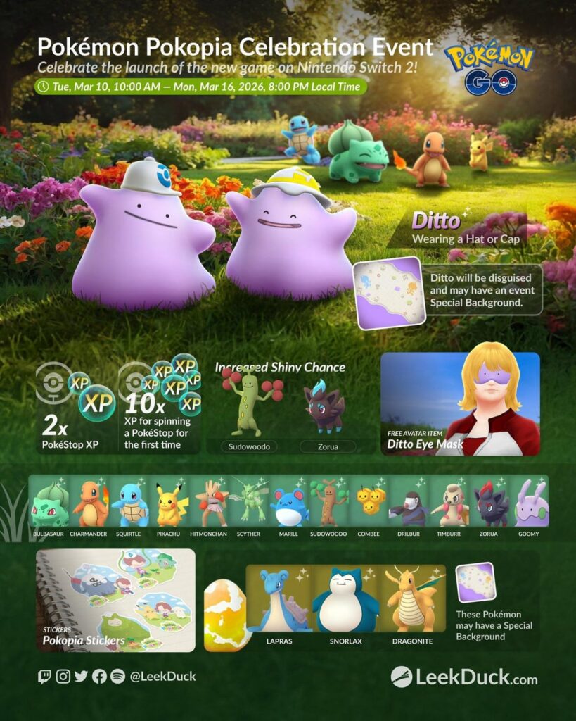 Pokémon Pokopia Celebration Event - Event Overview (LeekDuck)