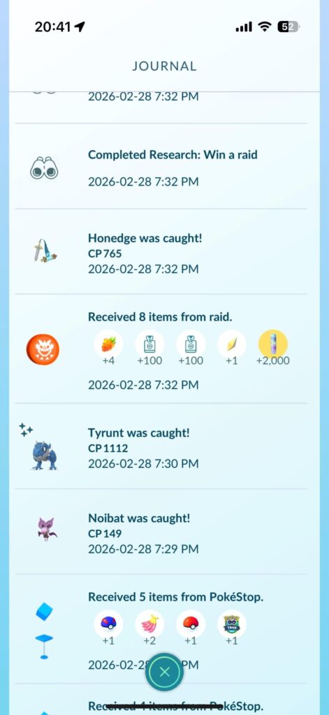 Shiny Tyrunt caught but not showing up anywhere