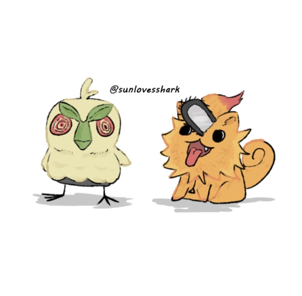 Browt and Pombon as Yoru and Pochita