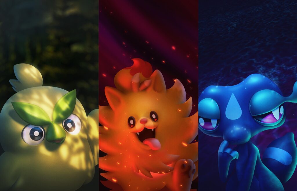 [OC] I made phone wallpapers of the new starters!