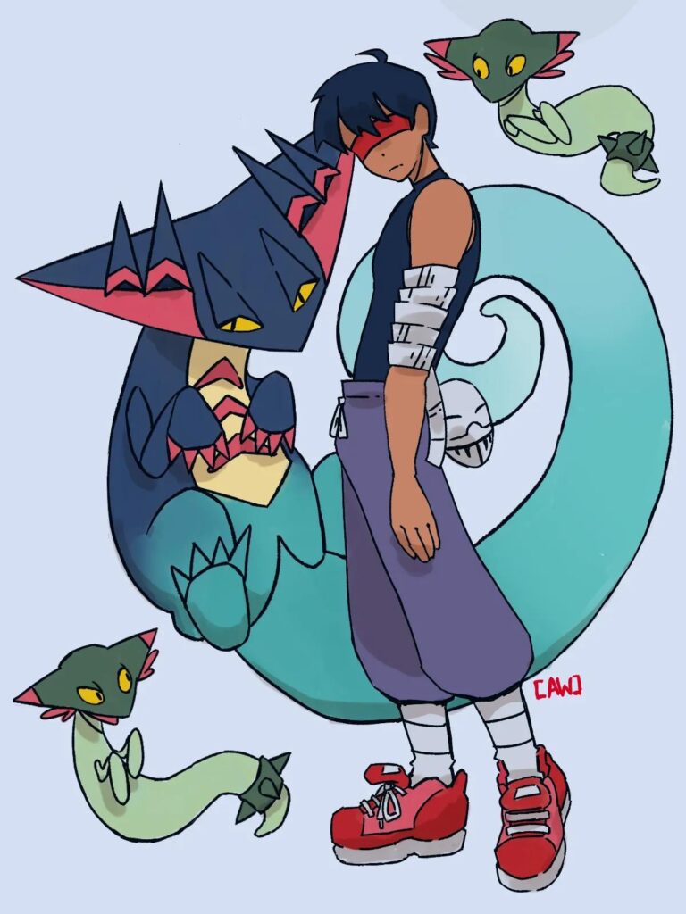 My bf and his favorite pokemon [OC]