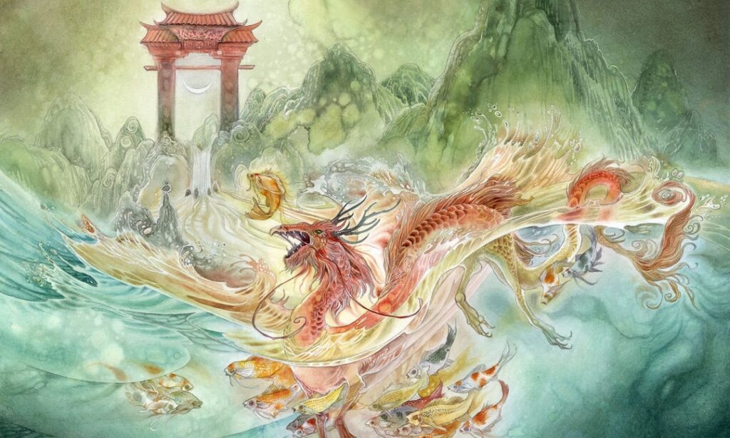 Pokemon based on a koi fish become a dragon