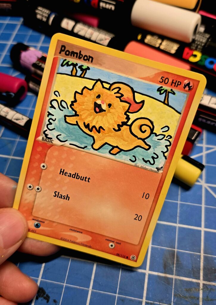 Hand Painted Pombon Card (oc)