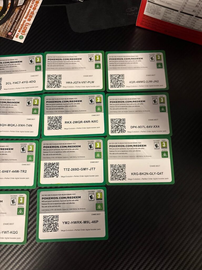 Mega Evolution Perfect Order digital booster pack codes