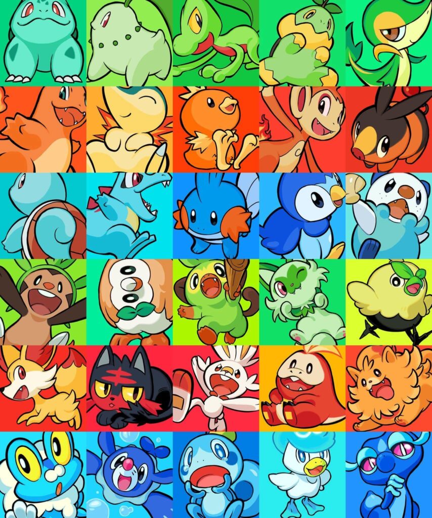 10 generations in which starter type is the most diverse? Commission by erizavc