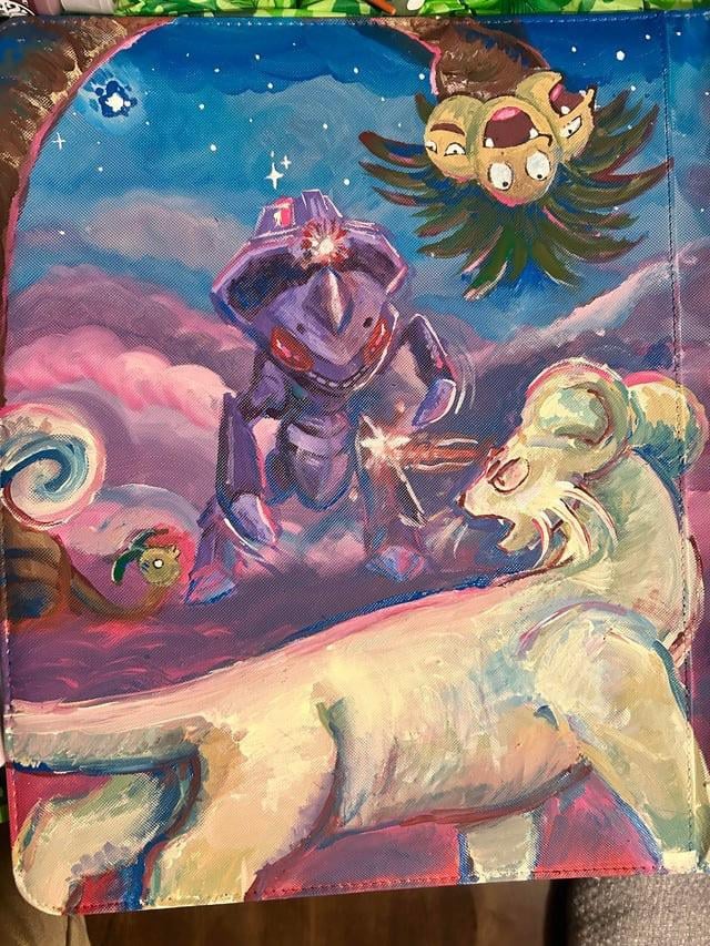 I’m custom painting a friend’s card binder!