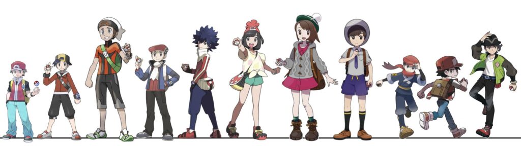 Pokemon Trainer Size Chart Based on Their Pokeball Sizes