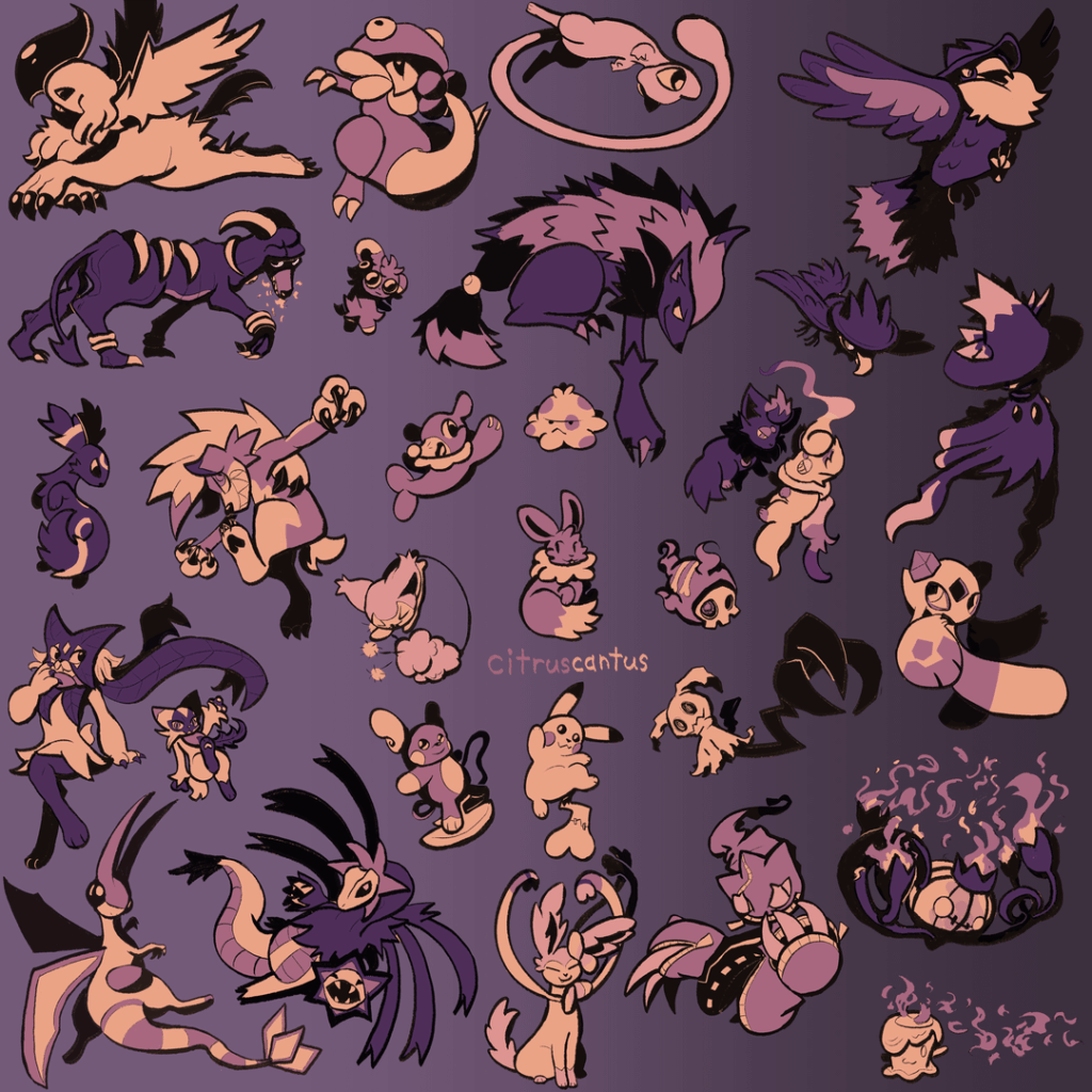 Drew 30 of my favourite Pokémon for the series turning 30 last month!