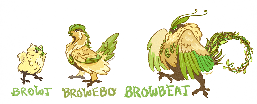 Ok, hear me out: What if Browt's middle evolution said "Browebo!"