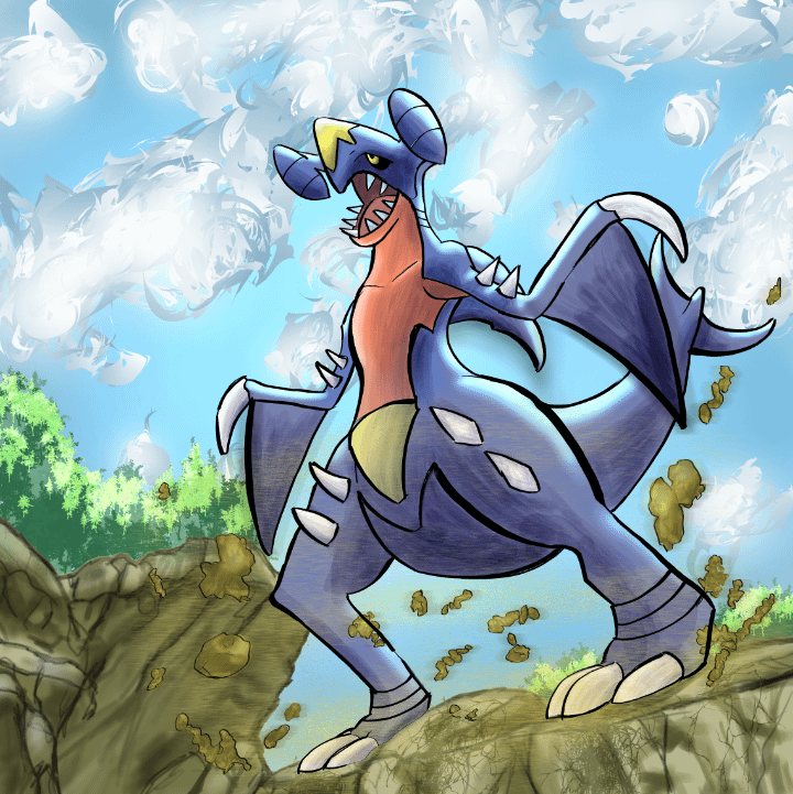 Illustration of Garchomp by me (OC)