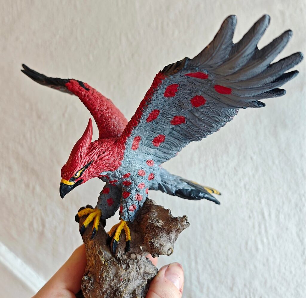 🔥 [OC] Repainted eagle sculpture to Talonflame 🔥