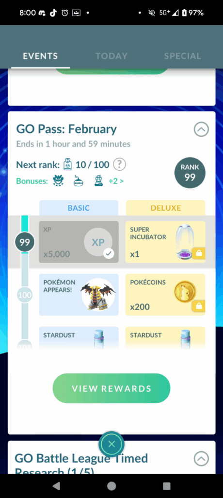 Should've locked in earlier on the feb pass