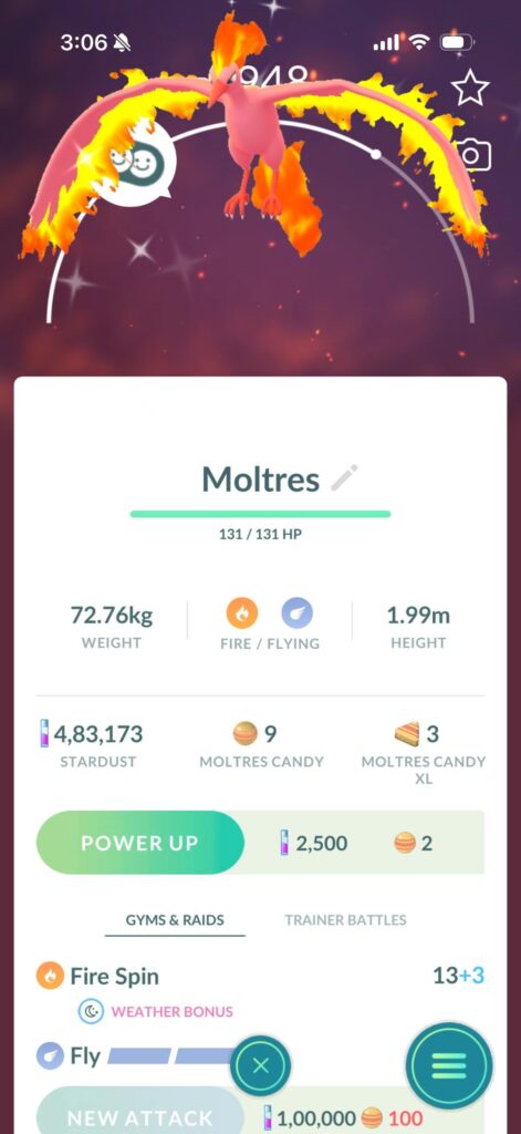 My first legendary which is a shiny too