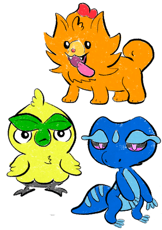 [OC] Sketched the Gen 10 starters! 🥹