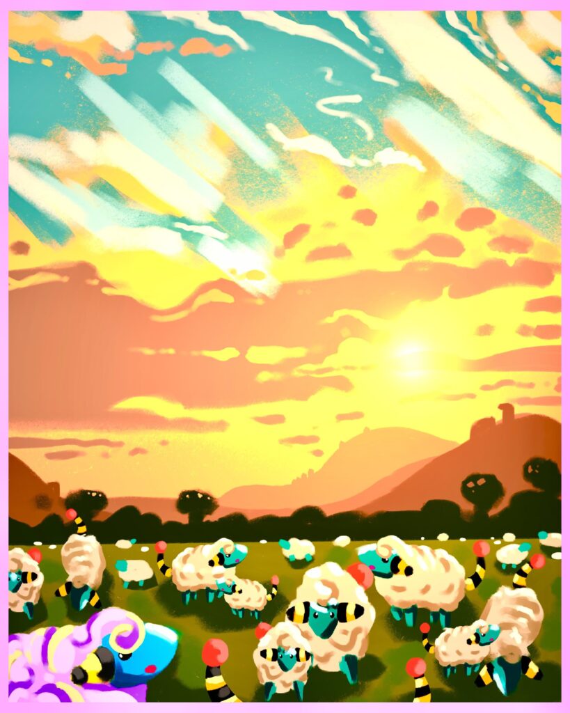 Mareep Drawing by me (oc)