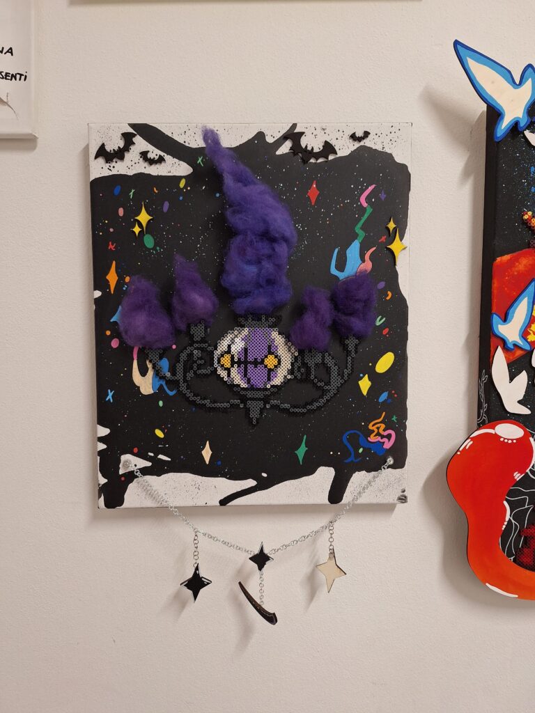 30 years of Pokèmon, i make a fluffly Chandelure paintings