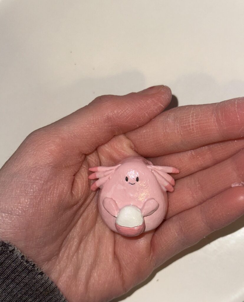 I made an oven bake clay Chansey 💖🥚🌸