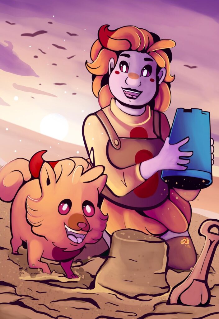 Pombon Gijinka 🔥 🐶 drawn by me