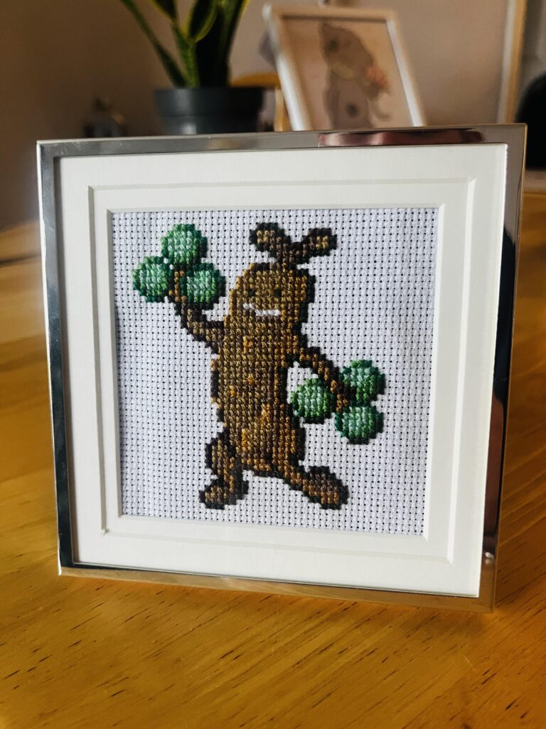 My GF made a cross-stitch of Sudowoodo