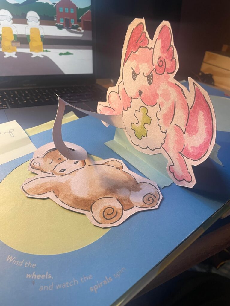 Pop-up study based on Ken Sugimori’s dream eater Illustration