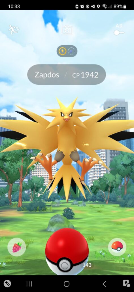 Found a Kanto Zapdos in the wild?