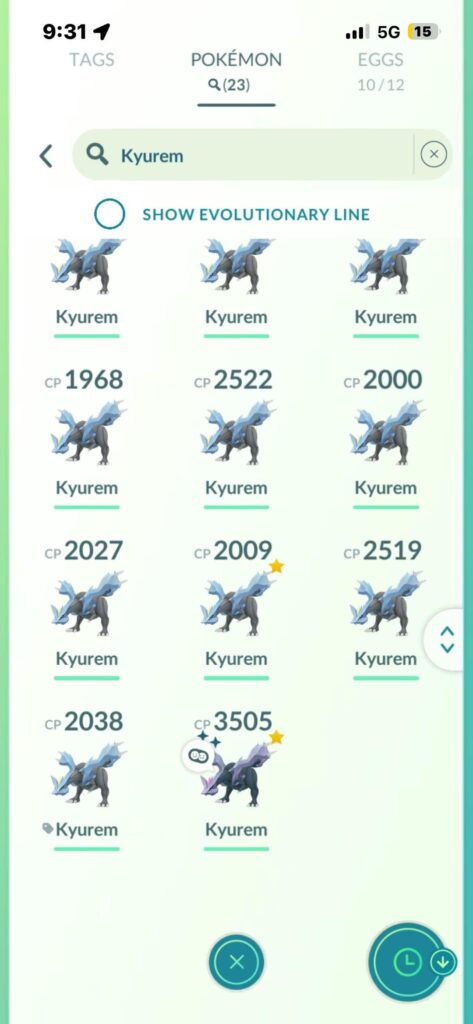Today, my son unfused my Black Kyurem and purified all my Shadows I was going to bottle cap for shadow hundo’s!