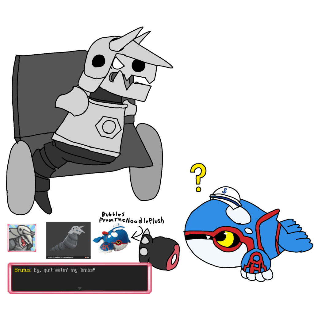 Aggron without limbs (Trashpost)