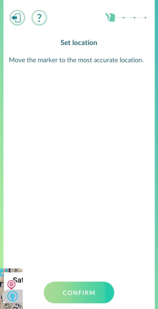 Map not working when picking location for Pokestop contribution