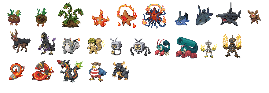 our koryun region fakemon so far :)