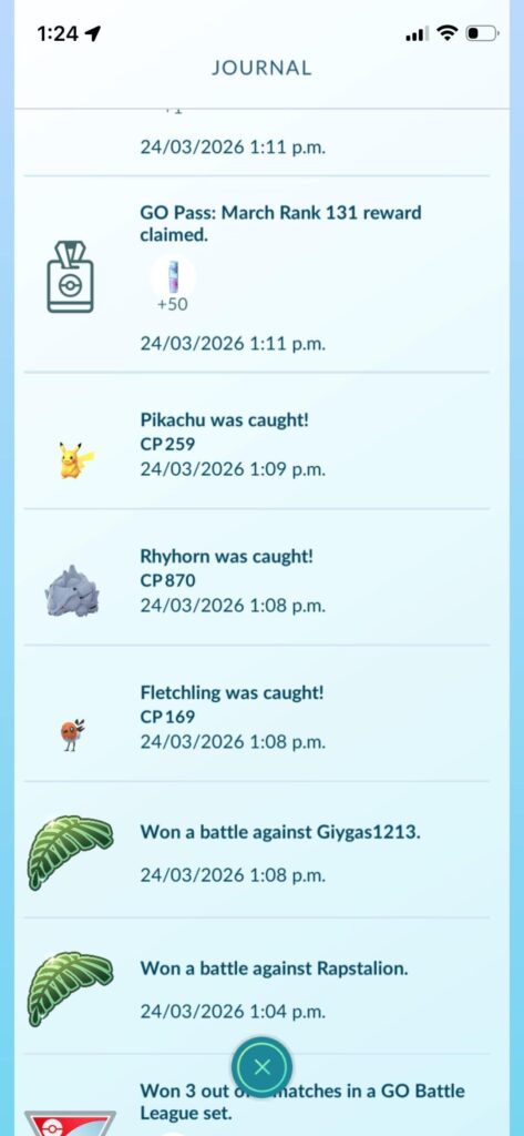 Game crashed during GBL match giving two losses, ‘won’ 4/6 matches but only given rewards for three